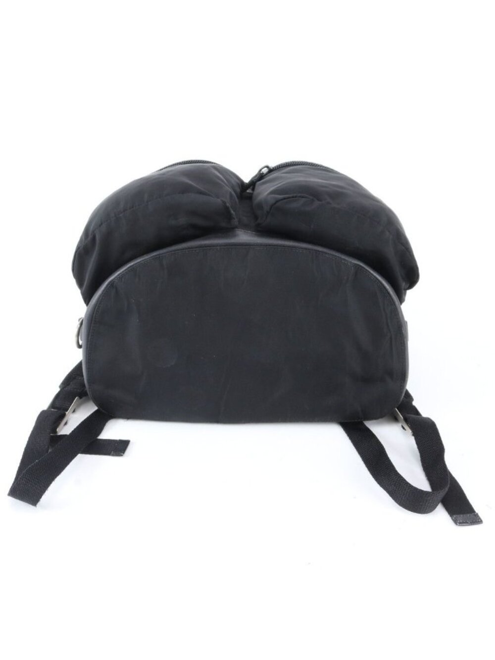 Prada Tessuto Nylon Triangle Logo Leather Backpack - Picture 5 of 13